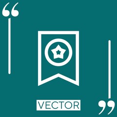 Poster - star vector icon Linear icon. Editable stroked line