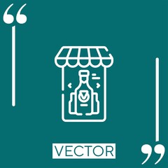 Poster - store vector icon Linear icon. Editable stroked line