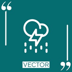Poster - storm vector icon Linear icon. Editable stroked line