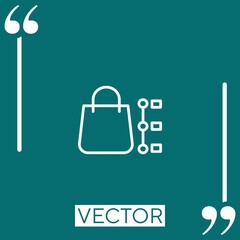 Poster - timeline vector icon Linear icon. Editable stroked line