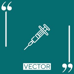 Poster - vaccine vector icon Linear icon. Editable stroked line