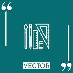 Poster - design tool vector icon Linear icon. Editable stroked line