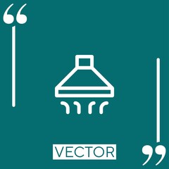 Fototapete - extractor hood vector icon Linear icon. Editable stroked line