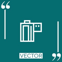 Poster - film roll vector icon Linear icon. Editable stroked line