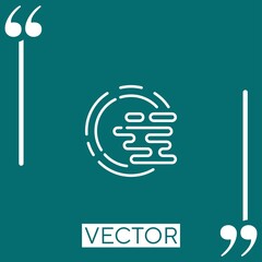 Poster - fog vector icon Linear icon. Editable stroked line