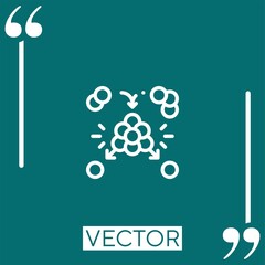 Fototapete - fusion vector icon Linear icon. Editable stroked line