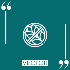 Poster - gluten free vector icon Linear icon. Editable stroked line