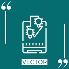Poster - harddisk vector icon Linear icon. Editable stroked line