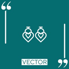 Poster - heart vector icon Linear icon. Editable stroked line