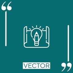 Poster - idea vector icon Linear icon. Editable stroked line