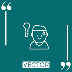 Poster - illness vector icon Linear icon. Editable stroked line
