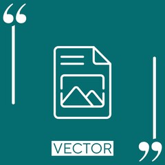 Poster - image file vector icon Linear icon. Editable stroked line