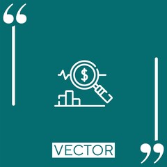 Poster - investment vector icon Linear icon. Editable stroked line