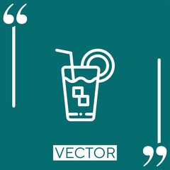 Poster - juice vector icon Linear icon. Editable stroked line
