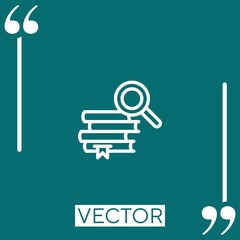 Fototapete - library vector icon Linear icon. Editable stroked line