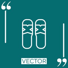 Poster - shoes vector icon Linear icon. Editable stroked line