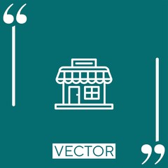 Poster - shop vector icon Linear icon. Editable stroked line