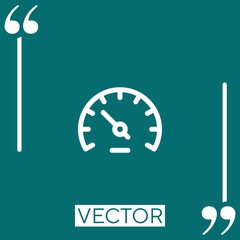Poster - speedometer vector icon Linear icon. Editable stroked line