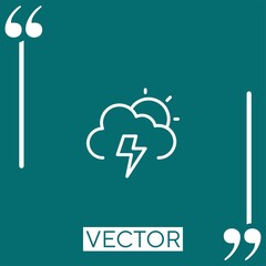 Poster - storm   vector icon Linear icon. Editable stroked line