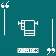 Poster - towel vector icon Linear icon. Editable stroked line