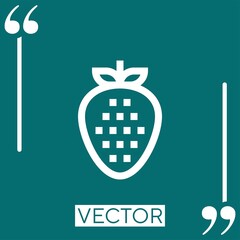 Poster - strawberry vector icon Linear icon. Editable stroked line