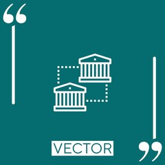 Poster - transfer money vector icon Linear icon. Editable stroked line