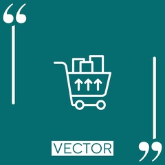 Poster - trolley vector icon Linear icon. Editable stroked line