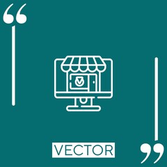 Poster - web vector icon Linear icon. Editable stroked line