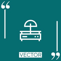 Poster - weight vector icon Linear icon. Editable stroked line