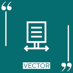 Fototapete - archive vector icon Linear icon. Editable stroked line