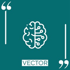 Poster - artificial intelligence vector icon Linear icon. Editable stroked line