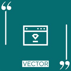 Poster - luxury shop vector icon Linear icon. Editable stroked line