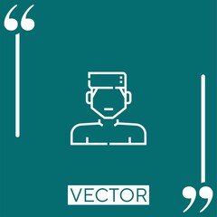 Aufkleber - man vector icon Linear icon. Editable stroked line
