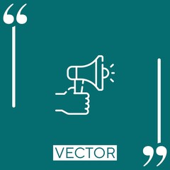 Poster - megaphone vector icon Linear icon. Editable stroked line