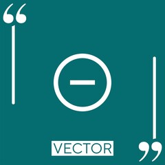 Poster - minus vector icon Linear icon. Editable stroked line