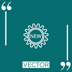 Poster - new vector icon Linear icon. Editable stroked line