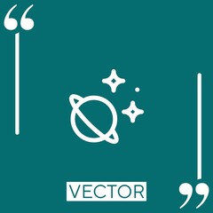Poster - planet vector icon Linear icon. Editable stroked line