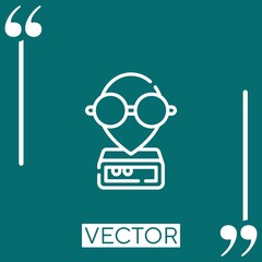 Fototapete - privacy vector icon Linear icon. Editable stroked line