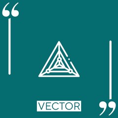 Poster - pyramid chart vector icon Linear icon. Editable stroked line