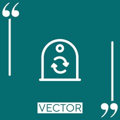 Poster - recycle bin vector icon Linear icon. Editable stroked line