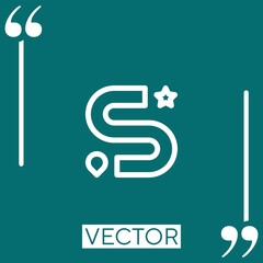 Poster - road vector icon Linear icon. Editable stroked line