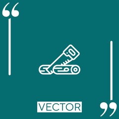 Poster - sawing vector icon Linear icon. Editable stroked line