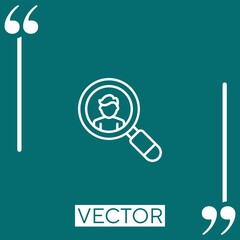 Poster - search user vector icon Linear icon. Editable stroked line