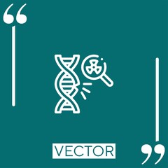 Poster - dna vector icon Linear icon. Editable stroked line