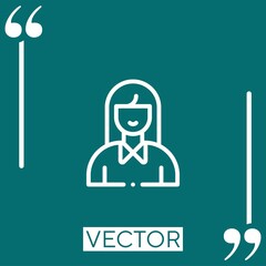 Poster - employee vector icon Linear icon. Editable stroked line