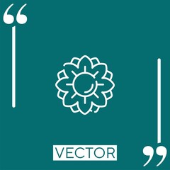 Poster - flower vector icon Linear icon. Editable stroked line