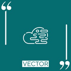Poster - fog vector icon Linear icon. Editable stroked line