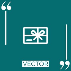 Poster - gift card vector icon Linear icon. Editable stroked line