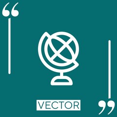 Poster - globe vector icon Linear icon. Editable stroked line