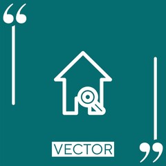 Poster - house vector icon Linear icon. Editable stroked line